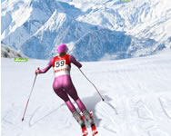 Slalom ski sport játék nyugdíjas HTML5 játék